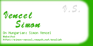 vencel simon business card